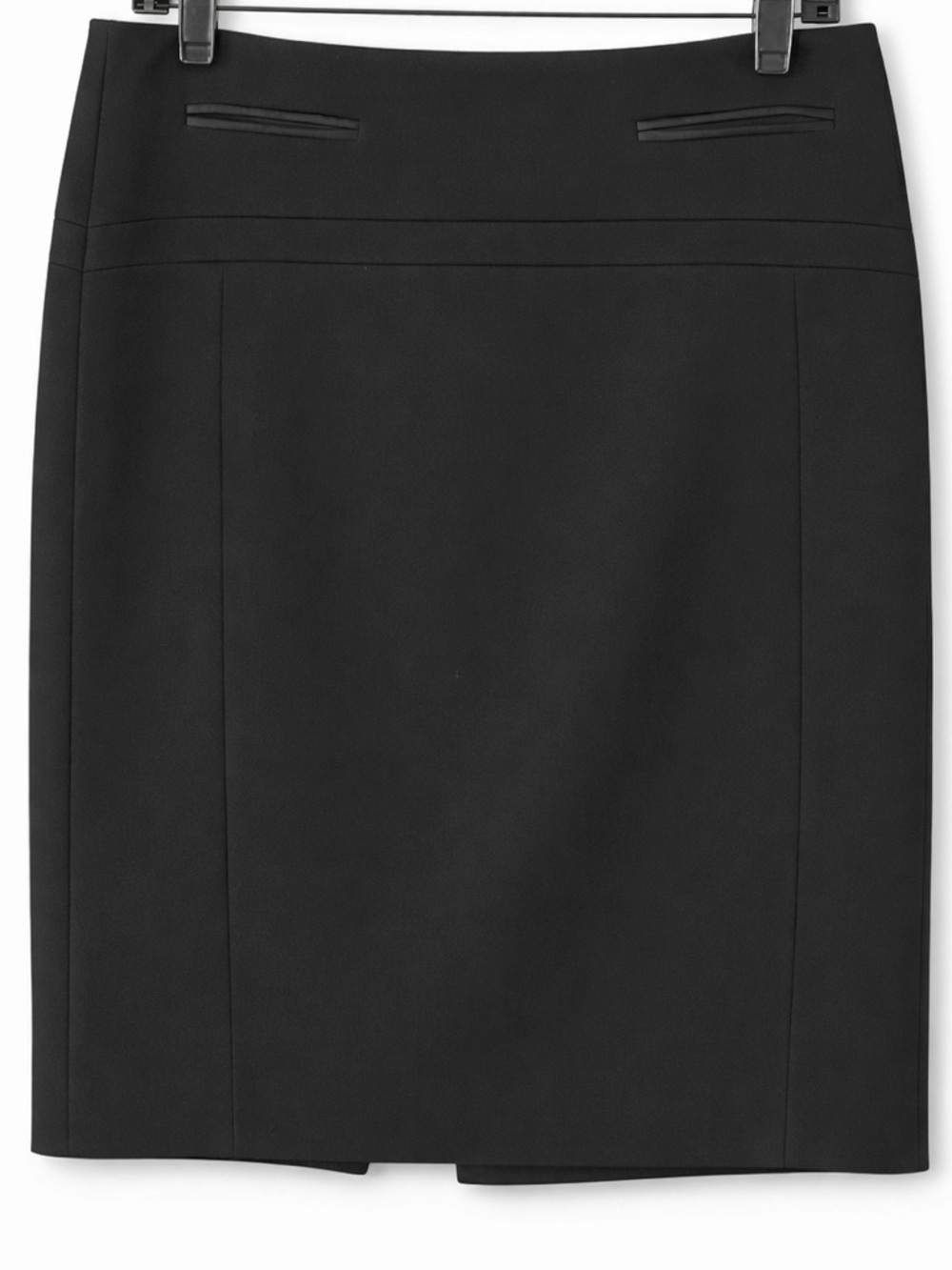 Express Black Pencil Skirt Career Office Workwear Stretch Lined Knee Length 6